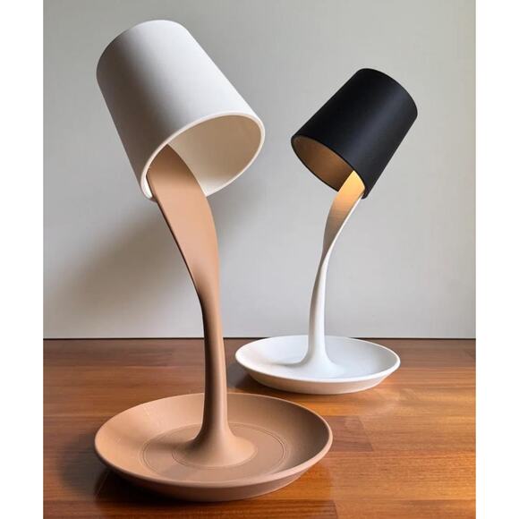 Oopsie -lamp quirky modern accent lighting, unique housewarming gift, whimsical - Picture 2 of 4